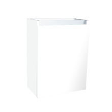 Fonteinkast 52x40x22cm Wit Hoogglans Scharnier Links Aluminium Greeplijst SaniPro