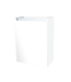 Fonteinkast 52x40x22cm Wit Hoogglans Scharnier Links Aluminium Greeplijst SaniPro