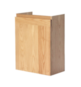 Fonteinkast 52x40x22cm Eiken rechts Scharnier SaniPro Wood Korpus Hangend Fonteinkast met Greeplijst