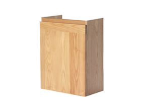 Fonteinkast 52x40x22cm Eiken rechts Scharnier SaniPro Wood Korpus Hangend Fonteinkast met Greeplijst