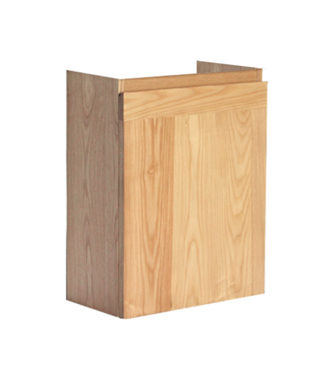 Fonteinkast 52x40x22cm Eiken rechts Scharnier SaniPro Wood Korpus Hangend Fonteinkast met Greeplijst