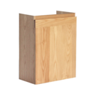 Fonteinkast 52x40x22cm Eiken Links Scharnier SaniPro Wood Korpus Hangend Fonteinkast met Greeplijst