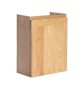 Fonteinkast 52x40x22cm Eiken Links Scharnier SaniPro Wood Korpus Hangend Fonteinkast met Greeplijst Fonteinkast 52x40x22cm Eiken Links Scharnier SaniPro Wood Korpus Hangend Fonteinkast met Greeplijst