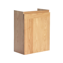 Fonteinkast 52x40x22cm Eiken Links Scharnier SaniPro Wood Korpus Hangend Fonteinkast met Greeplijst