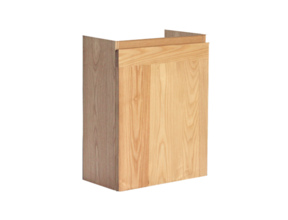 Fonteinkast 52x40x22cm Eiken Links Scharnier SaniPro Wood Korpus Hangend Fonteinkast met Greeplijst