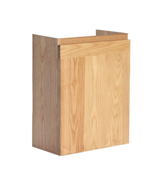 SANI-SUPPLY Fonteinkast 52x40x22cm Eiken Links Scharnier SaniPro Wood Korpus Hangend Fonteinkast met Greeplijst