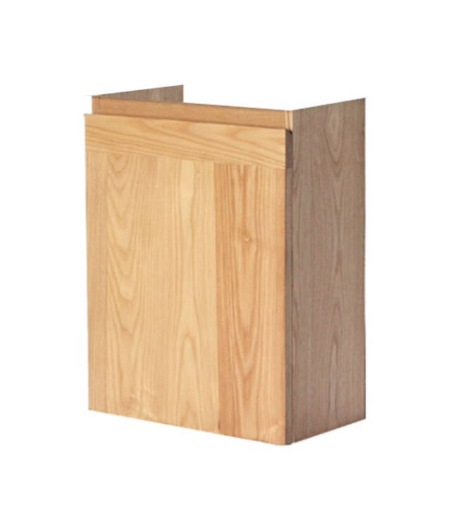 SANI-SUPPLY Fonteinkast 52x40x22cm Eiken Links Scharnier SaniPro Wood Korpus Hangend Fonteinkast met Greeplijst