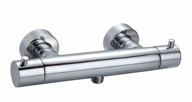 Douchemengkraan Rond Chroom Thermostaatkraan Opbouw 15cm HOH