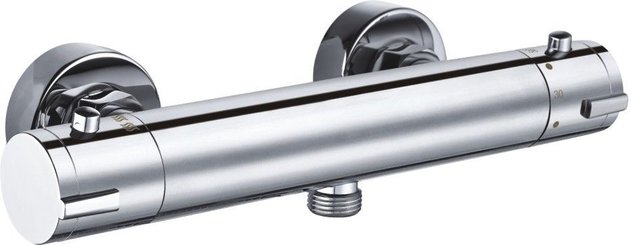 SaniPro New Rio Douchemengkraan Rond Chroom Thermostaatkraan Opbouw 15cm HOH