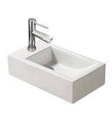 Keramische Toiletfontein Mini Quibic 45x25x12cm Links / Rechts