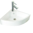 Toiletfontein Quartz Hoekfontein 32x32x13cm Keramiek Mini Fonteintafel