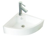 Toiletfontein Quartz Hoekfontein 32x32x13cm Keramiek Mini Fonteintafel
