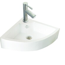 Toiletfontein Quartz Hoekfontein 32x32x13cm Keramiek Mini Fonteintafel