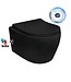 Freedom Randloos Hangtoilet Zwart Warm en Koud Water bidetkraan geintegreerd incl. softclose toiletbril