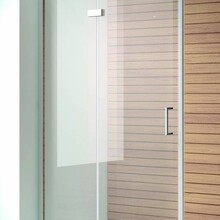 Douchedeur Quadra Nisdeur 90x200cm Draaideur Helder Glas Chroom Profiel 8mm Veiligheidsglas