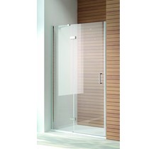 Douchedeur Quadra Nisdeur 100x200cm Draaideur Helder Glas Chroom Profiel 8mm Veiligheidsglas Met steunarm 99-103 cm