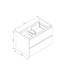 Wastafelonderkast Trendline 80x47x52cm Antraciet Hoogglans met greeplijst aluminium twee softclose lades