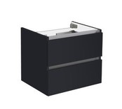 Wastafelonderkast Trendline 60x47x52cm Antraciet hoogglans met greeplijst aluminium Wastafelonderkast Trendline 60x47x52cm Antraciet hoogglans met greeplijst aluminium