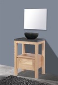 Robusta Onderkast Wastafel 60x47x85cm Massief Eikenhout SaniPro Robusta Onderkast Wastafel 60x47x85cm Massief Eikenhout SaniPro