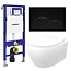 GEBERIT Geberit Toiletset UP 320 Aloni Flatline Rimfree Softclose Quickrelease Toiletbril Alpha Mat Zwart