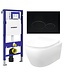 Geberit Toiletset UP 320 Aloni Flatline Rimfree Softclose Quickrelease Toiletbril Alpha Mat Zwart