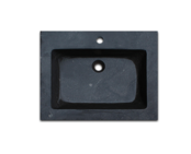 Badkamermeubelset Robusta Stone 60x47x85cm Natuursteen Wastafelblad SaniPro Wood Eiken / Multiplex kraangaten (0 - 1) incl. Spiegel