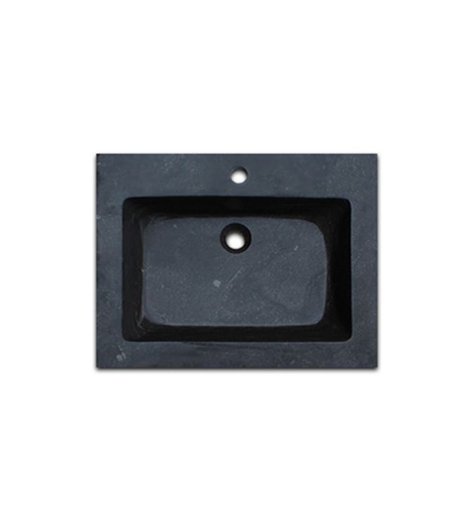 SANI-SUPPLY Badkamermeubelset Robusta Stone 60x47x85cm Natuursteen Wastafelblad SaniPro Wood Eiken / Multiplex kraangaten (0 - 1) incl. Spiegel