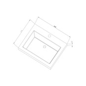 Badkamermeubelset Robusta Stone 60x47x85cm Natuursteen Wastafelblad SaniPro Wood Eiken / Multiplex kraangaten (0 - 1) incl. Spiegel