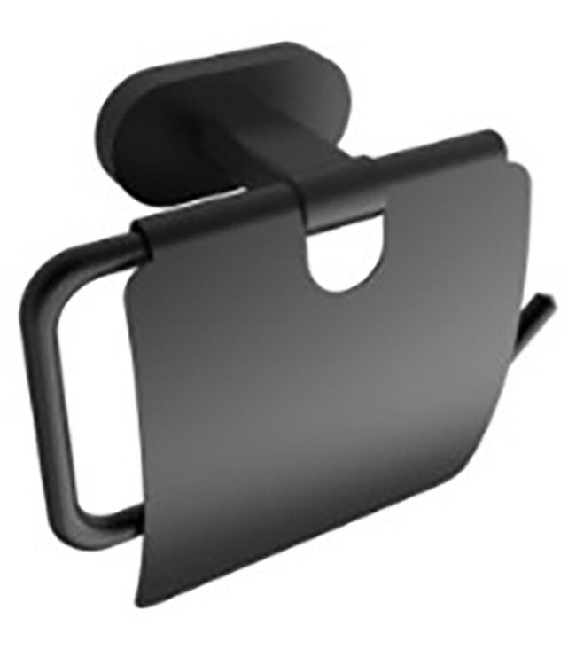 Toilet Accessoires Set Rodeo Mat Zwart Toiletrolhouder Toiletborstelhouder, reserverolhouder en handdoekhaak