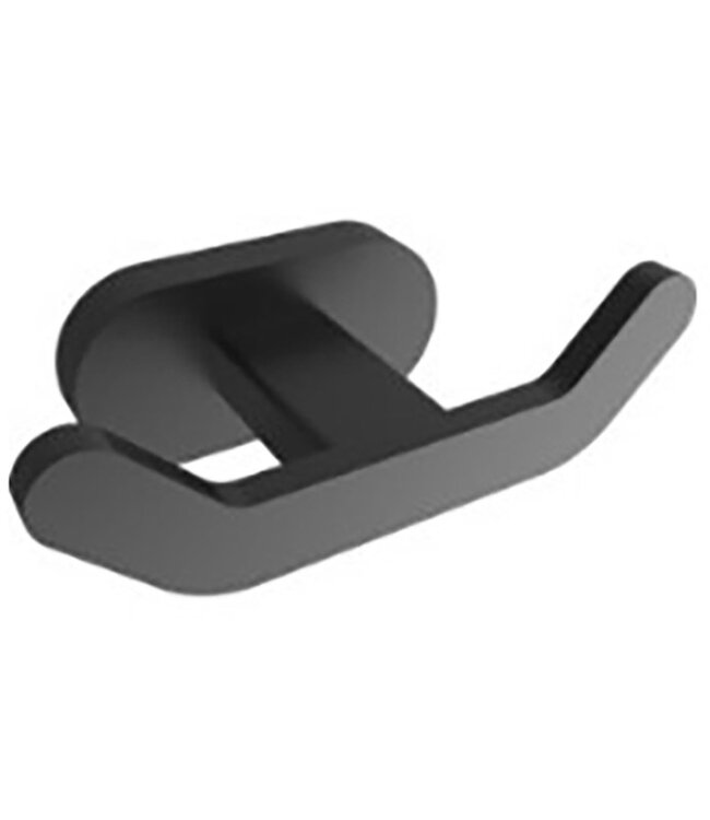 Toilet Accessoires Set Rodeo-1 Mat Zwart Toiletrolhouder Toiletborstelhouder en handdoekhaak