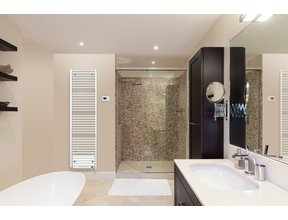 Stelrad Elektrisch Handdoekradiator Dahlia E-Vento 1950 WATT 180x60cm ECO design met digitale thermostaat en blower wit (RAL9016)