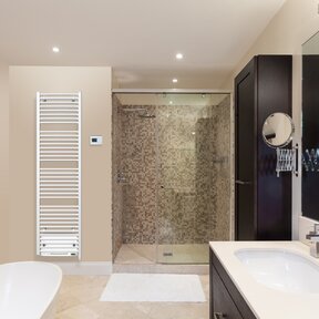 Stelrad Elektrisch Handdoekradiator Dahlia E-Vento 1950 WATT 180x60cm ECO design met digitale thermostaat en blower wit (RAL9016)