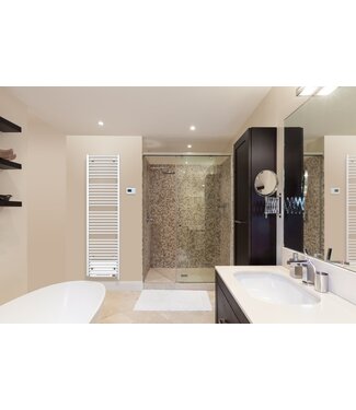 BELRAD Stelrad Elektrisch Handdoekradiator Dahlia E-Vento 1950 WATT 180x60cm ECO design met digitale thermostaat en blower wit (RAL9016)