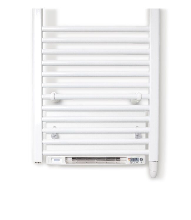 BELRAD Stelrad Elektrisch Handdoekradiator Dahlia E-Vento 1950 WATT 180x60cm ECO design met digitale thermostaat en blower wit (RAL9016)