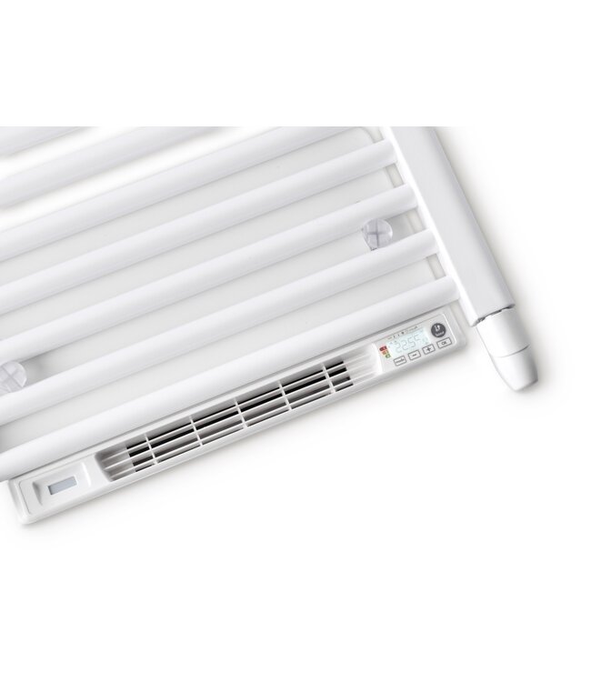 BELRAD Stelrad Elektrisch Handdoekradiator Dahlia E-Vento 1950 WATT 180x60cm ECO design met digitale thermostaat en blower wit (RAL9016)