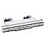 Badkraan Nomi Glans Chroom Waterval Uitloop 15cm Hartafstand Thermostatisch Opbouw Rond 2 Greeps