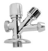 Hoekstopkraan dubbeldienstkraan Chroom Bidetkraan 1/2x3/8 Stopkraan / Stopkranen