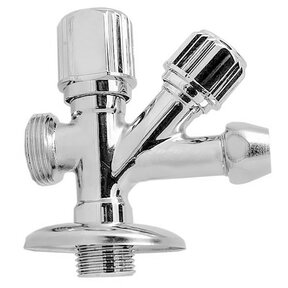 Hoekstopkraan dubbeldienstkraan Chroom Bidetkraan 1/2x3/8 Stopkraan / Stopkranen