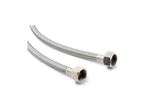 Flexibele aansluitslang 1/2Fx1/2F Buigzame verbindingsslang RVS 30cm tot 100cm binnendraad