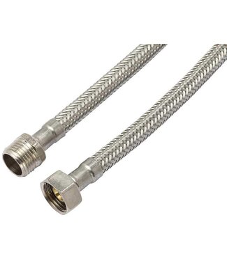 CREAVIT Flexibele aansluitslang binnendraad1/2F buitendraad 1/2M Buigzame verbindingsslang RVS 30cm tot 100cm