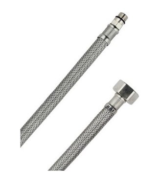 CREAVIT Flexibele aansluitslang binnendraad 3/8F X 10mm buitendraad Buigzame verbindingsslang kraan RVS 30cm tot 100cm