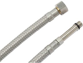 Flexibele aansluitslang binnendraad 3/8F X 10mm buitendraad extra Lang Buigzame verbindingsslang kraan RVS 30cm tot 100cm