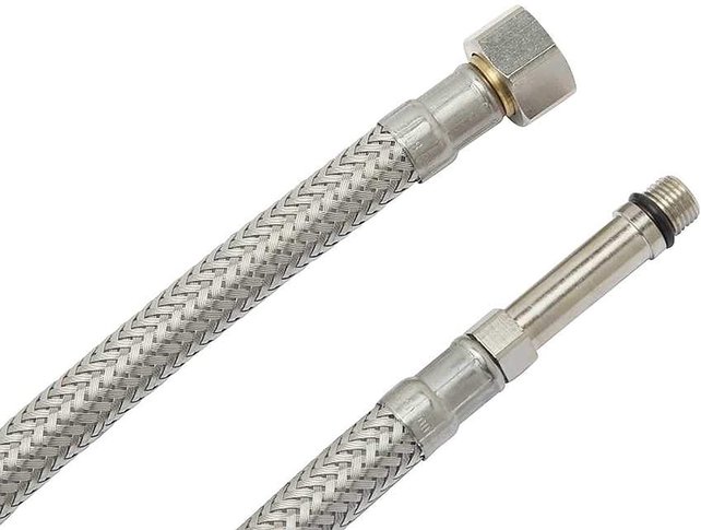 Flexibele aansluitslang binnendraad 3/8F X 10mm buitendraad extra Lang Buigzame verbindingsslang kraan RVS 30cm tot 100cm Flexibele aansluitslang binnendraad 3/8F X 10mm buitendraad extra Lang Buigzame verbindingsslang kraan RVS 30cm tot 100cm
