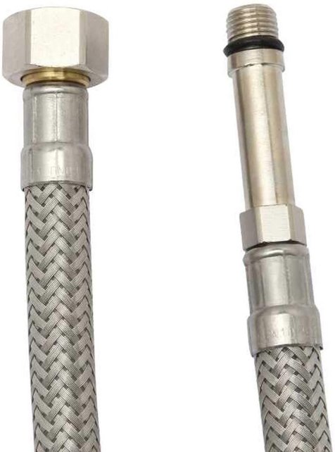 Flexibele aansluitslang binnendraad 3/8F X 10mm buitendraad extra Lang Buigzame verbindingsslang kraan RVS 30cm tot 100cm Flexibele aansluitslang binnendraad 3/8F X 10mm buitendraad extra Lang Buigzame verbindingsslang kraan RVS 30cm tot 100cm