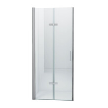 Douchedeur Miami Nisdeur Vouwdeur 80x202cm Antikalk Helder Glas Chroom Profiel 8mm Veiligheidsglas