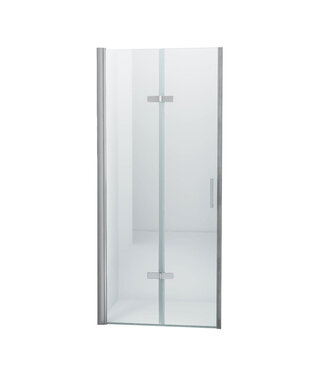 Douchedeur Miami Nisdeur Vouwdeur 80x202cm Antikalk Helder Glas Chroom Profiel 8mm Veiligheidsglas