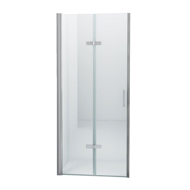 Douchedeur Miami Nisdeur Vouwdeur 80x202cm Antikalk Helder Glas Chroom Profiel 8mm Veiligheidsglas