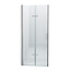Douchedeur Miami Nisdeur Vouwdeur 80x202cm Antikalk Helder Glas Chroom Profiel 8mm Veiligheidsglas