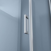 Douchedeur Miami Nisdeur Vouwdeur 80x202cm Antikalk Helder Glas Chroom Profiel 8mm Veiligheidsglas