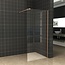 Wiesbaden Inloopdouche 100x200cm Antikalk Helder Glas 8mm Geborsteld Koper Veiligheidsglas